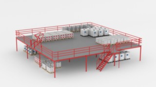 Regalsystem Stahlbaubühne von Linde Material Handling