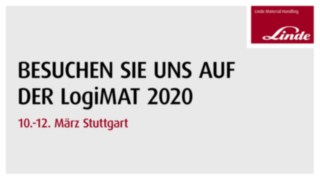 Besuchen Sie Linde Material Handling auf der LogiMAT 2020 Thumbnail aus Teaservideo für die LogiMAT 2020